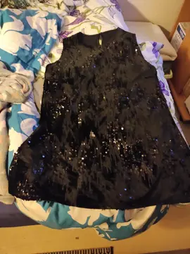 Robe femme noire à paillettes Neuve taille M