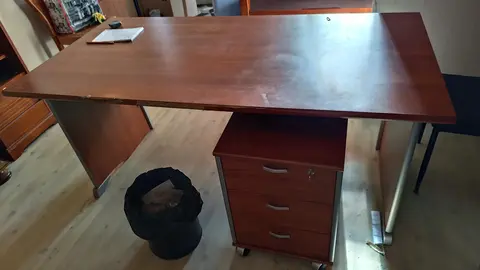 bureau bois et métal