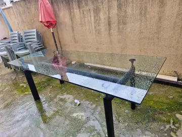 Table jardin en verre