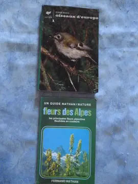 2 livres oiseaux et fleurs des alpes