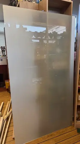 2 plateaux verre trempé opaque