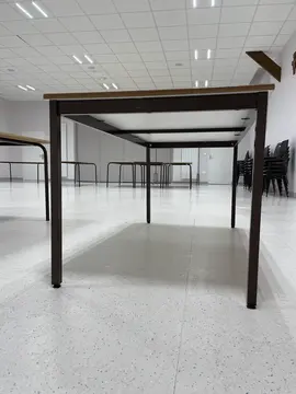 Tables 160 X 80 (table en bois, pieds en métal)