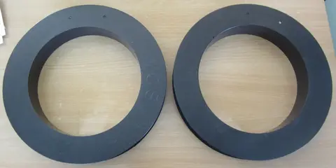 2 rouleaux en PVC Noir