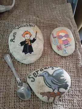 3 galets peints Harry Potter