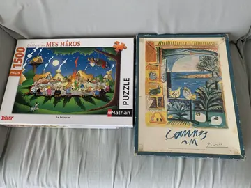 lot de 2 puzzles incomplets