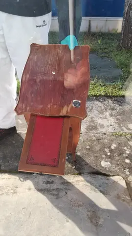 table de nuit en merisier