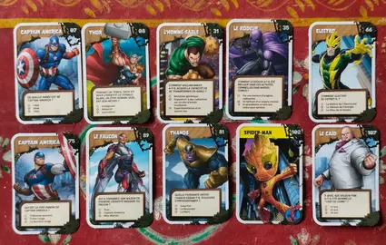 10 Cartes Marvel Leclerc