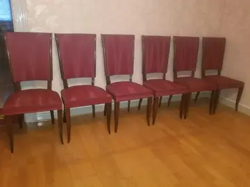 6 chaises bois massif