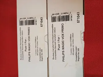 2 rouleaux de ruban pour télécopieur