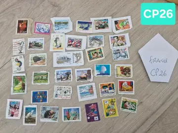 Lot de timbres français CP26