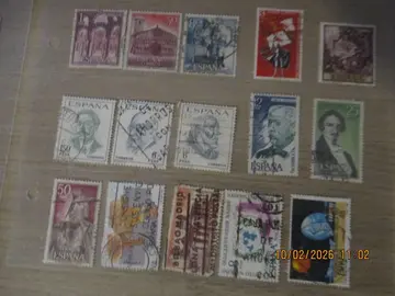 15 timbres oblitérés Espagne