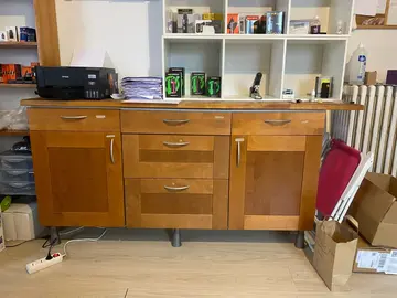 commode bas de buffet 5 tiroirs 2 portes