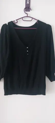 haut noir brillant taille M