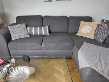 Canapé convertible avec coffre de rangement