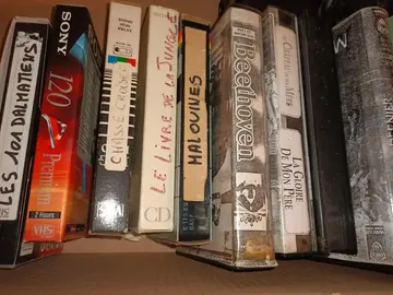 casettes vidéo enregistrées film, dessin animé
