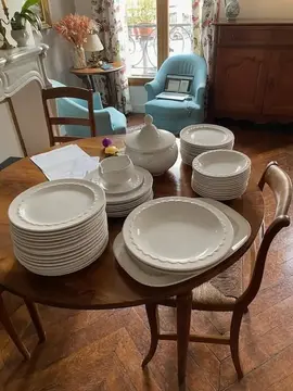 grand service de table porcelaine blanche