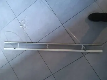 store à lames blanc 1,2 5 cm avec support