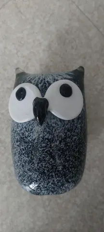 hibou deco 10 cm en verre tres lourd