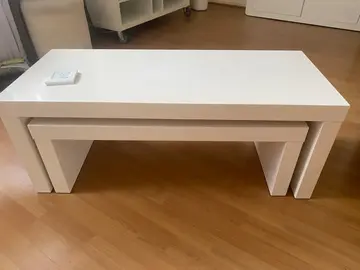 double table basse laquée