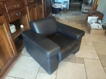 2 fauteuil club En simili