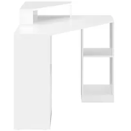 bureau d'angle blanc en bois