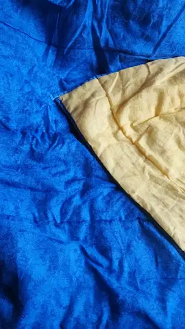 couette réversible bleu/jaune