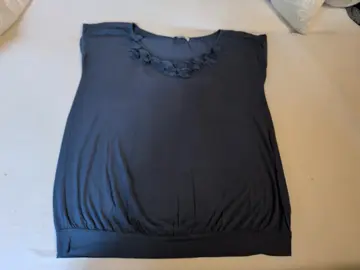 haut femme taille XL bleu sans manches