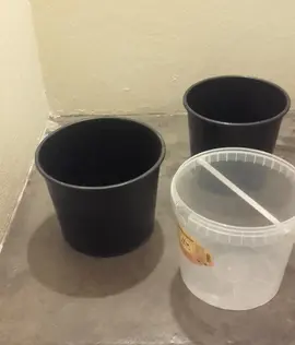seaux en plastiques (lot dissociable)
