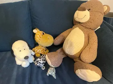 peluches différentes tailles