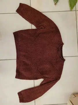 pull épais bordeaux 12 ans fille