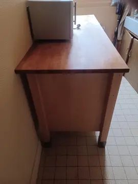 console de cuisine 3 tiroirs en bois 0.69×2m06