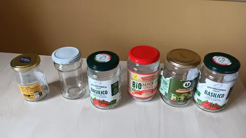 6 bocaux en verre vides de 359 g et moins