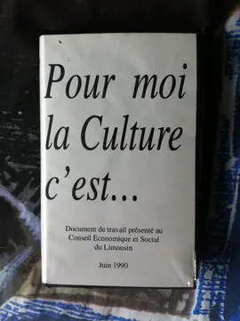 Cassette VHS "Pour moi la culture c'est..."