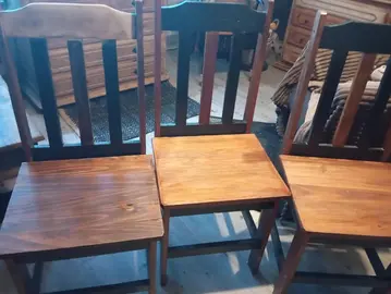 lot 3 chaises bois