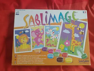 Coffret de sablimage avec sables restants