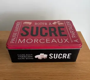 boîte pour sucres