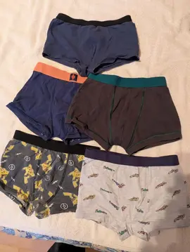 5 BOXERS GARCON 10 ANS