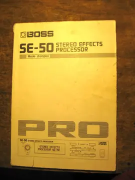 Mode d'emploi Effet Boss SE-50 en français