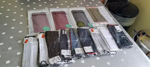 Lot de masques en tissu contre les virus