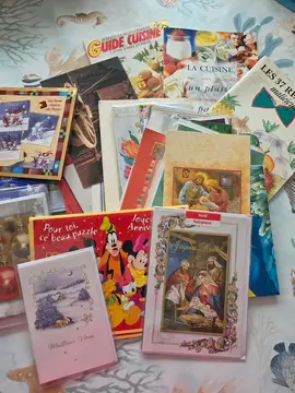 cartes de vœux et livre recette