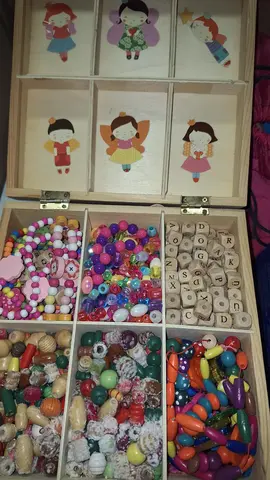 boite de perles en bois