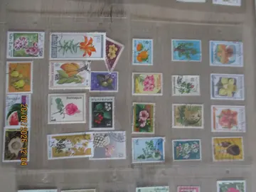 24 timbres "Fleurs" - divers pays