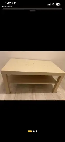 Table basse en bois, beige clair