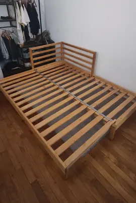 Sommier en bois 2 places rétractable en lit 1 place – 200x170 cm