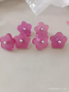 6 boutons de tiroir fleur tose
