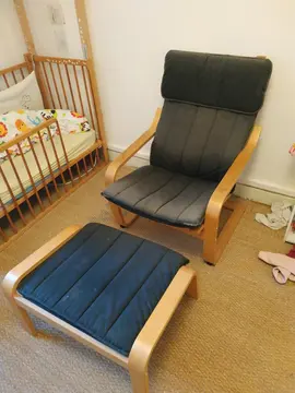 fauteuil et repose pieds