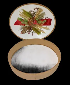🎁 Boîte ronde déco – légèrement abîmée 🌾