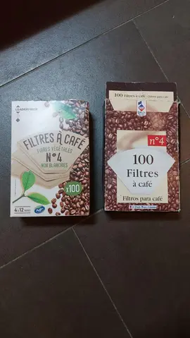 2 boîtes de filtres à café