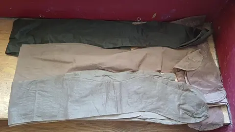 Lot collants beige XS