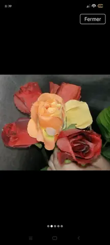 bouquet roses artificielles